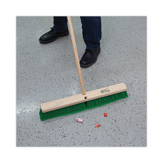 Boardwalk® Threaded End Broom Handle, Lacquered Wood, 0.94" dia x 60", Natural (BWK122)