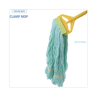 Boardwalk® EcoMop Looped-End Mop Head, Recycled Fibers, Extra Large Size, Green (BWK1200XL)