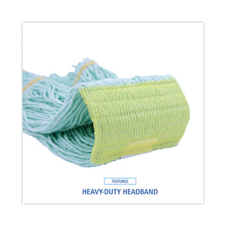 Boardwalk® EcoMop Looped-End Mop Head, Recycled Fibers, Extra Large Size, Green (BWK1200XL)