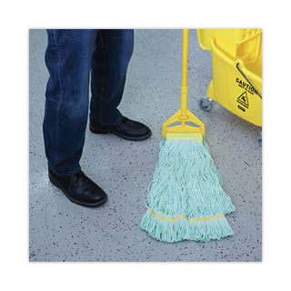 Boardwalk® EcoMop Looped-End Mop Head, Recycled Fibers, Extra Large Size, Green, 12/CT (UNS1200XL-CS)