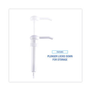 Boardwalk® Siphon Pump, 1 oz/Pump, For 1 gal Bottles, Plastic, 12" Tube, White (BWK00417EA)