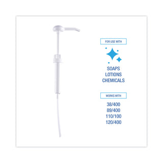 Boardwalk® Siphon Pump, 1 oz/Pump, For 1 gal Bottles, Plastic, 12" Tube, White (BWK00417EA)