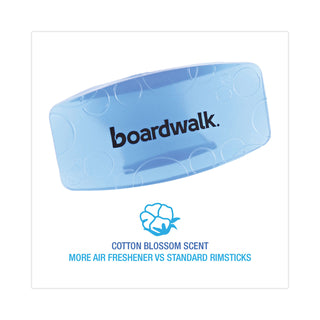 Boardwalk® Bowl Clip, Cotton Blossom Scent, Blue, 12/Box (BWKCLIPCBL)