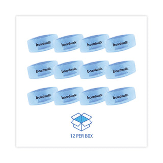 Boardwalk® Bowl Clip, Cotton Blossom Scent, Blue, 12/Box (BWKCLIPCBL)