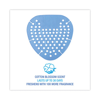 Boardwalk® Gem Urinal Screens, Cotton Blossom Scent, Blue, 12/Box (BWKGEMCBL)