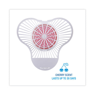 Boardwalk® Urinal Screen with Para Deodorizer Block, Cherry Scent, 3 oz, Red/White, 12/Box (BWKPBS)