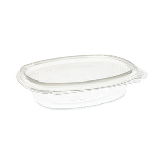 Pactiv Evergreen EarthChoice PET Hinged Lid Deli Container, 4.92 x 5.87 x 1.32, 8 oz, 1-Compartment, Clear, 200/Carton (PCT0CA910080000)