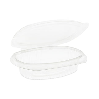 Pactiv Evergreen EarthChoice PET Hinged Lid Deli Container, 4.92 x 5.87 x 1.32, 8 oz, 1-Compartment, Clear, 200/Carton (PCT0CA910080000)