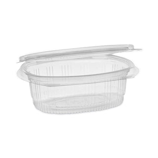 Pactiv Evergreen EarthChoice PET Hinged Lid Deli Container, 4.92 x 5.87 x 1.89, 12 oz, 1-Compartment, Clear, 200/Carton (PCT0CA910120000)