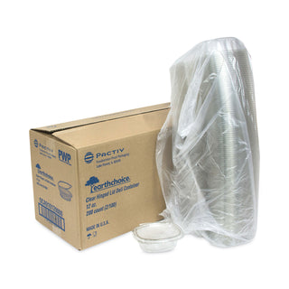 Pactiv Evergreen EarthChoice PET Hinged Lid Deli Container, 4.92 x 5.87 x 1.89, 12 oz, 1-Compartment, Clear, 200/Carton (PCT0CA910120000)