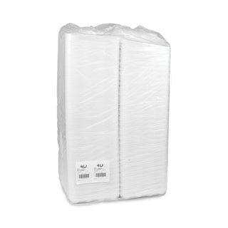 Pactiv Evergreen Supermarket Tray, #4D 1-Compartment, 9.5 x 7 x 1.25, White, 500/Carton (PCT0TF104D10000)