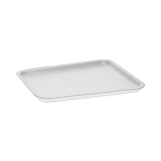 Pactiv Evergreen Supermarket Tray, #8S, 1-Compartment, 10 x 8 x 0.65, White, 500/Carton (PCT0TF108S00000)