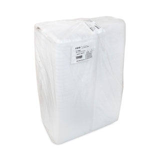 Pactiv Evergreen Supermarket Tray, #10S, 1-Compartment, 10.75 x 5.7 x 0.65, White, 500/Carton (PCT0TF110S00000)