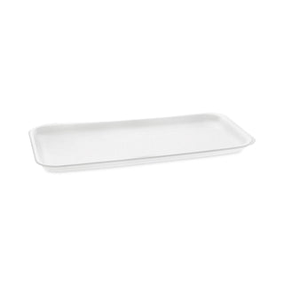 Pactiv Evergreen Supermarket Tray, #10S, 1-Compartment, 10.75 x 5.7 x 0.65, White, 500/Carton (PCT0TF110S00000)