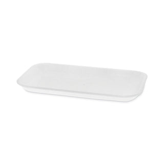 Pactiv Evergreen Supermarket Tray, #17, 1-Compartment, 8.3 x 4.8 x 0.65, White, 1,000/Carton (PCT0TF117S00000)