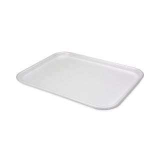 Pactiv Evergreen Supermarket Tray, #1216, 1-Compartment, 16.25 x 12.63 x 0.63, White, 100/Carton (PCT0TF112160000)