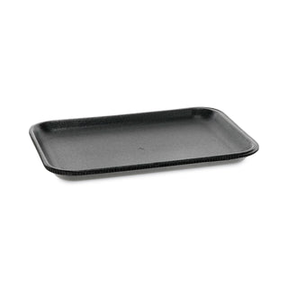 Pactiv Evergreen Supermarket Tray, #2S, 1-Compartment, 8.2 x 5.7 x 0.65, Black, 500/Carton (PCT0TFB02S00000)