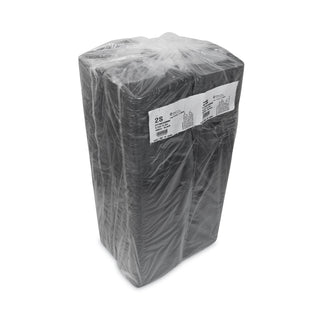 Pactiv Evergreen Supermarket Tray, #2S, 1-Compartment, 8.2 x 5.7 x 0.65, Black, 500/Carton (PCT0TFB02S00000)