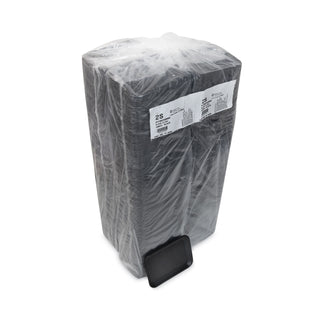 Pactiv Evergreen Supermarket Tray, #2S, 1-Compartment, 8.2 x 5.7 x 0.65, Black, 500/Carton (PCT0TFB02S00000)