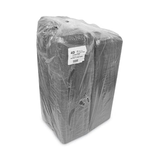Pactiv Evergreen Supermarket Tray, #4D1, 1-Compartment, 9.5 x 7 x 1.25, Black, 500/Carton (PCT0TFB04D10000)