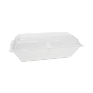 Pactiv Evergreen Foam Hinged Lid Containers, Single Tab Lock Hoagie, 9.75 x 5 x 3.25, 1-Compartment, White, 560/Carton (PCT0TH10099Y000)