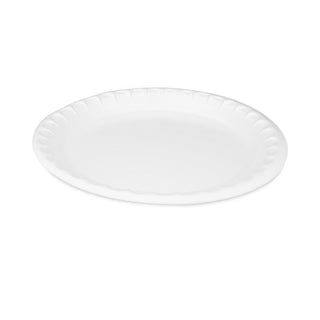 Pactiv Evergreen Unlaminated Foam Dinnerware, Plate, 10.25" Diameter, White, 540/Carton (PCT0TH10010000Y)