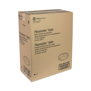 Pactiv Evergreen Unlaminated Foam Dinnerware, 3-Compartment Plate, 10.25" Diameter, White, 540/Carton (PCT0TH10044000Y)