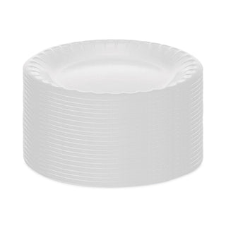 Pactiv Evergreen Laminated Foam Dinnerware, Plate, 6" Diameter, White, 1,000/Carton (PCT0TK100060000)
