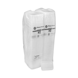 Pactiv Evergreen Meat Tray, #2, 1-Compartment, 8.38 x 5.88 x 1.21, White, 500/Carton (PCT51P102FS)