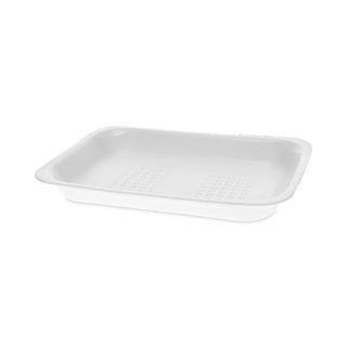 Pactiv Evergreen Meat Tray, #2, 1-Compartment, 8.38 x 5.88 x 1.21, White, 500/Carton (PCT51P102FS)
