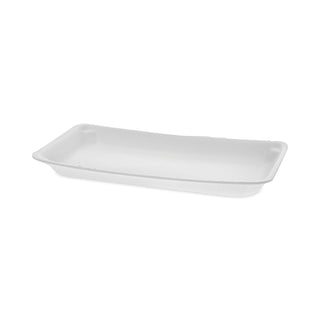 Pactiv Evergreen Supermarket Tray, #10P, 10.75 x 5.5 x 1.2, White, 400/Carton (PCT51P110P)