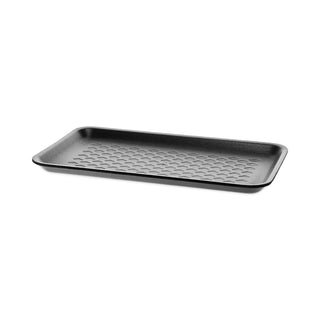 Pactiv Evergreen Supermarket Trays, #10S, 1-Compartment, 10.88 x 5.88 x 0.69, Black, 500/Carton (PCT51P910S)