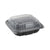 Pactiv Evergreen EarthChoice Dual Color Hinged-Lid Takeout Container, 1-Compartment, 38 oz, 8.5 x 8.5 x 3, Black/Clear, 150/Carton (PCTDC858100B000)