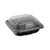 Pactiv Evergreen EarthChoice Dual Color Hinged-Lid Takeout Container, 3-Compartment, 21 oz, 8.5 x 8.5 x 3, Black/Clear, 150/Carton (PCTDC858310B000)