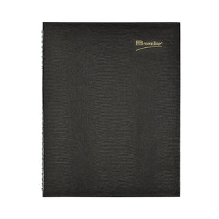 Brownline® CoilPro Weekly Appointment Book in Columnar Format, 11 x 8.5, Black Lizard-Look Cover, 12-Month (Jan to Dec): 2026 (REDCB950CBLK)