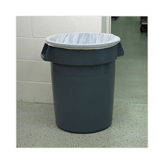 Boardwalk® High-Density Can Liners, 33 gal, 14 mic, 33" x 38", Natural, 25 Bags/Roll, 10 Rolls/Carton (BWK334016)