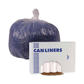 Boardwalk® High-Density Can Liners, 45 gal, 11 mic, 40" x 46", Natural, 25 Bags/Roll, 10 Rolls/Carton (BWK404614)
