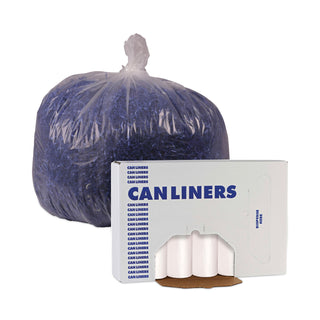 Boardwalk® High-Density Can Liners, 56 gal, 19 mic, 43" x 47", Natural, 25 Bags/Roll, 6 Rolls/Carton (BWK434722)