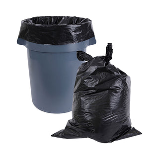 Boardwalk® Industrial Drum Liners Rolls, 60 gal, 2.7 mil, 38 x 63, Black, 1 Roll of 50 Bags (BWKD38634BN)