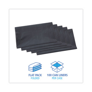 Boardwalk® Linear Low Density Industrial Can Liners, 33 gal, 1.3 mil, 33 x 39, Gray, 100/Carton (BWKG3339G)