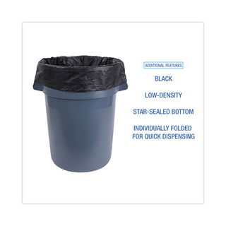Boardwalk® Linear Low Density Industrial Can Liners, 45 gal, 1.7 mil, 40 x 46, Black, 100/Carton (BWKG4046HBL)