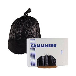 Boardwalk® Linear Low Density Industrial Can Liners, 45 gal, 1.7 mil, 40 x 46, Black, 100/Carton (BWKG4046HBL)