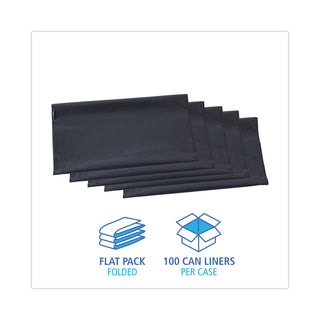 Boardwalk® Linear Low Density Industrial Can Liners, 56 gal, 1.3 mil, 43 x 47, Gray, 100/Carton (BWKG4347G)