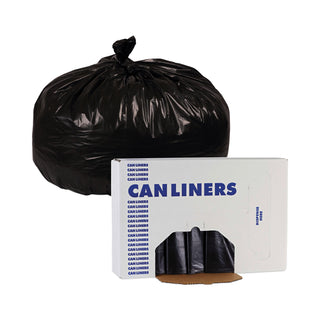 Boardwalk® Linear Low Density Industrial Can Liners, 56 gal, 1.7 mil, 43 x 47, Black, 100/Carton (BWKG4347HBL)