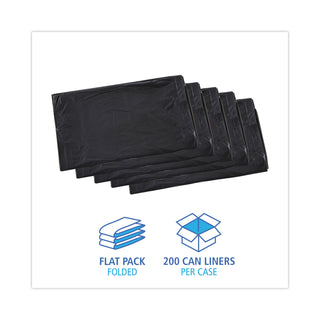 Boardwalk® Linear Low Density Industrial Can Liners, 30 gal, 0.65 mil, 30 x 36, Black, 200/Carton (BWKL3036H)