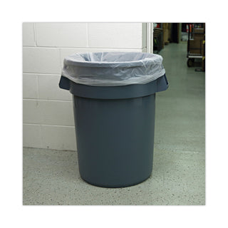 Boardwalk® High Density Industrial Can Liners Coreless Rolls, 45 gal, 13 mic, 40 x 48, Natural, 25 Bags/Roll, 10 Rolls/Carton (BWKRH4048H)