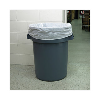 Boardwalk® Linear Low Density Industrial Can Liners, 60 gal, 0.7 mil, 38 x 58, White, 100/Carton (BWKVW3858X)