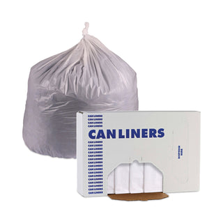 Boardwalk® Linear Low Density Industrial Can Liners, 33 gal, 0.9 mil, 33 x 39, White, 100/Carton (BWKW3339X)