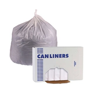 Boardwalk® Linear Low Density Industrial Can Liners, 56 gal, 0.9 mil, 43 x 47, White, 100/Carton (BWKW4347X)