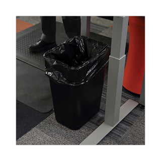 Boardwalk® Low-Density Waste Can Liners, 16 gal, 1 mil, 24 x 32, Black, 10 Bags/Roll, 15 Rolls/Carton (BWK510)